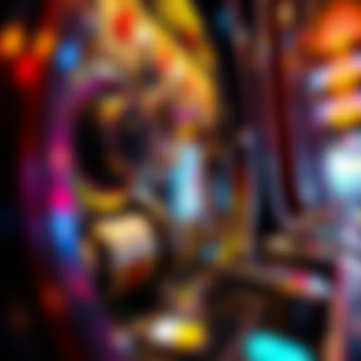 Close-up of the intricate mechanics within the Ring Slot Machine