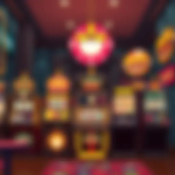 An illustration showcasing the historical timeline of slot machines leading to the Ring design