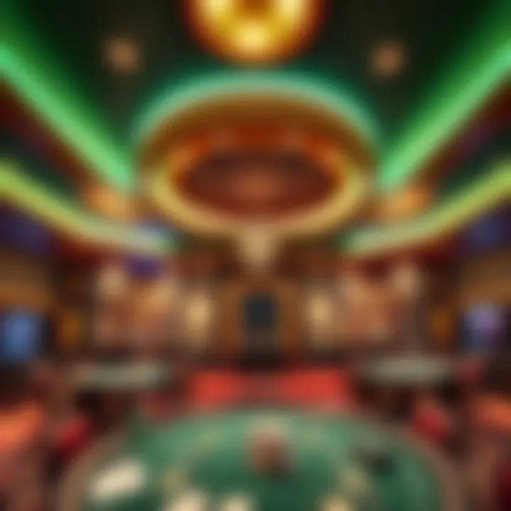 A panoramic view of the Meadows Casino Poker Room showcasing its elegant design.