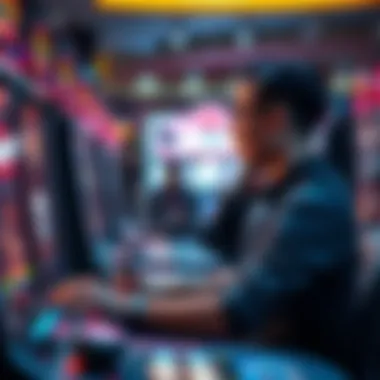 A player engaged in an NG slot game, showcasing excitement