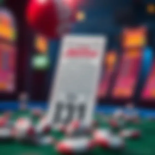 A digital representation of an online lottery ticket