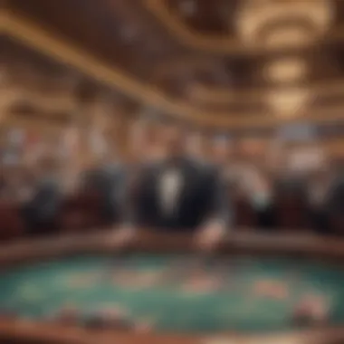 Bustling Casino Environment Overview of a bustling casino environment filled with excitement