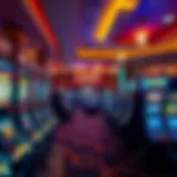 Vibrant Gaming Atmosphere Lively gaming floor at Orleans Casino showcasing slot machines and table games