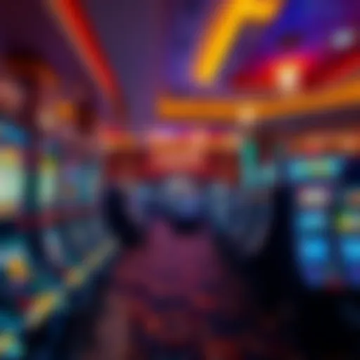 Vibrant Gaming Atmosphere Lively gaming floor at Orleans Casino showcasing slot machines and table games