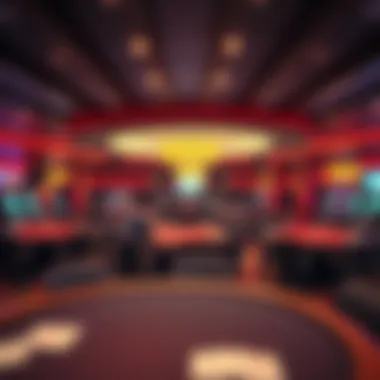 A panoramic view of Odawa Casino's poker area, highlighting its inviting atmosphere