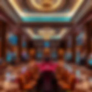 Elegant Interior of Scarlet Pearl Casino Luxurious interior lobby of Scarlet Pearl Casino with elegant decor