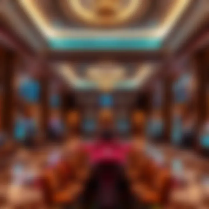 Elegant Interior of Scarlet Pearl Casino Luxurious interior lobby of Scarlet Pearl Casino with elegant decor