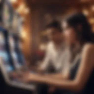 Engagement in Online Slot Gaming Player engaging with the Triple Diamond slot game on a device