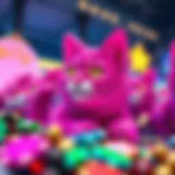 Colorful symbols of the Kitty Glitter slot game