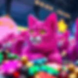 Colorful symbols of the Kitty Glitter slot game Colorful symbols of the Kitty Glitter slot game