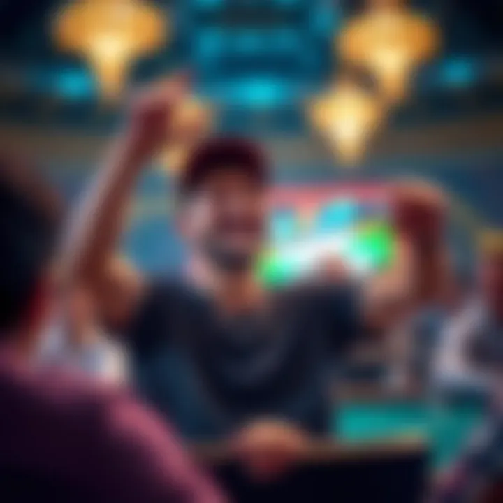 Celebrating a Win An image showing a player celebrating a recent win in a money-earning game.