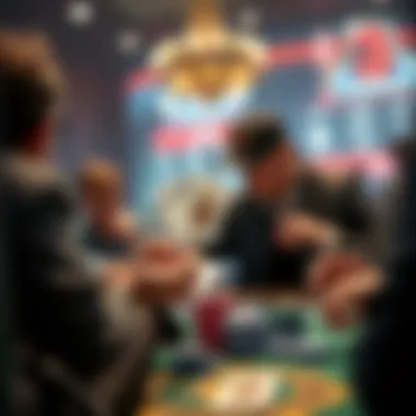 An eye-catching graphic illustrating strategic moves in Vegas 3 Poker