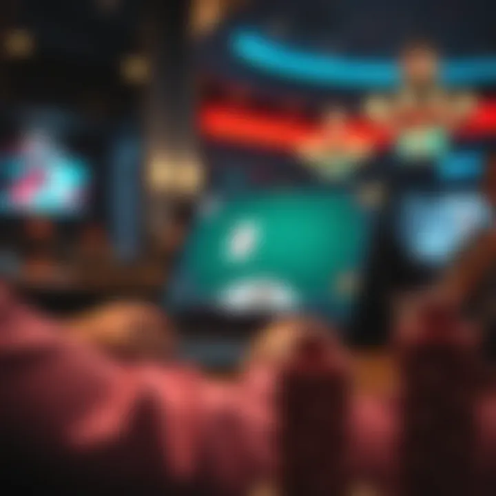 Online poker platform interface