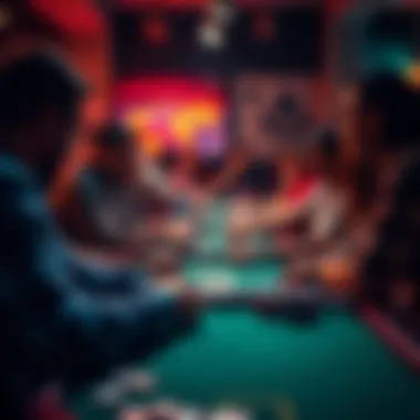 Group of players engaged in a poker game