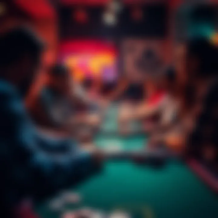 Group of players engaged in a poker game