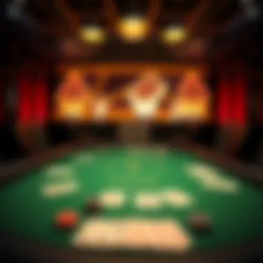 A detailed illustration of a Five Card Stud Poker table setup