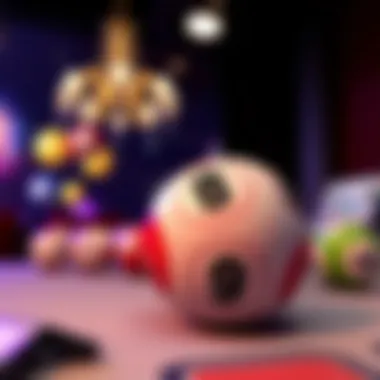 Illustration of a bingo ball drawing in a virtual setup