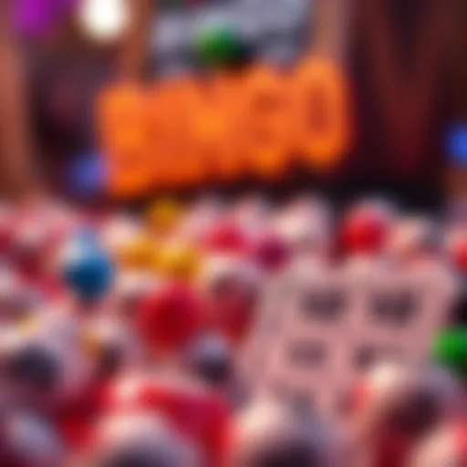 Colorful bingo cards and markers highlighting excitement