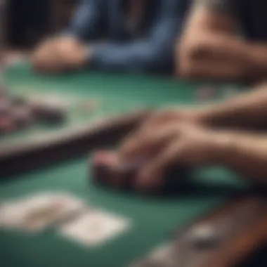 Strategic betting techniques displayed on a gaming table