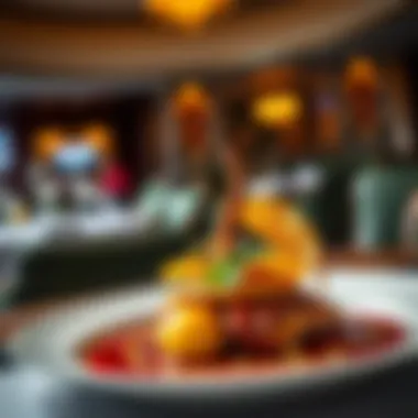 Artfully plated signature dish from a renowned New York casino eatery.