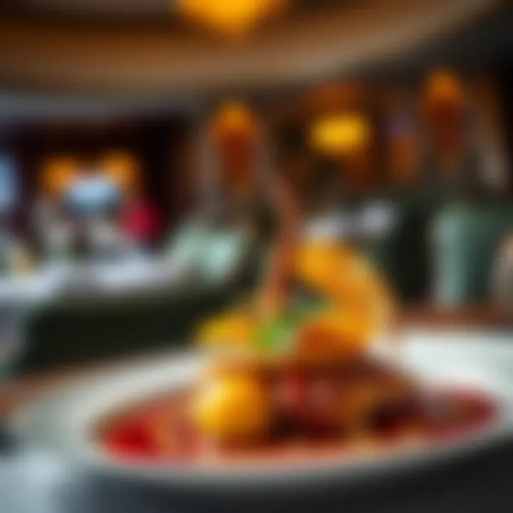 Artfully plated signature dish from a renowned New York casino eatery.