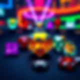 A visually striking representation of gemstones integrated into a digital gaming environment