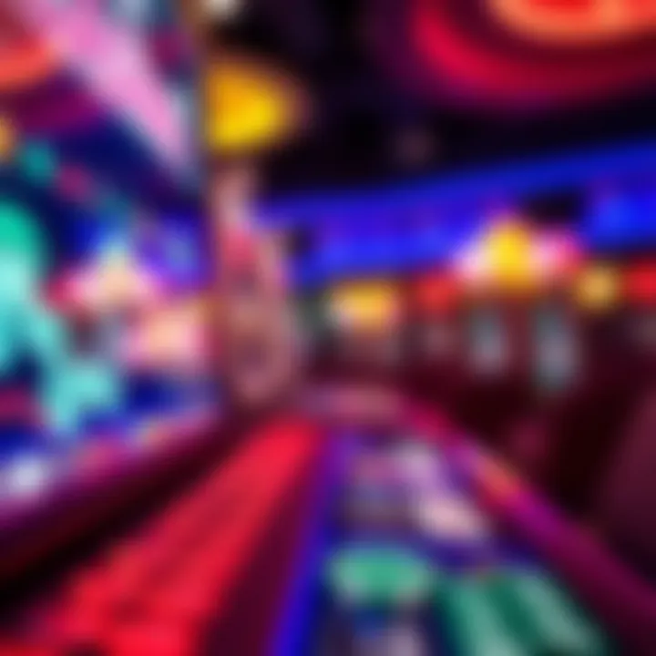 Vibrant representation of a digital casino interface