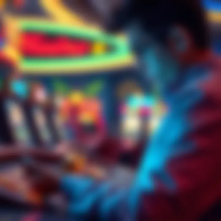 User engaging with the Huuuge Casino mobile app