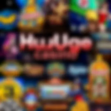 Collage of popular games available at Huuuge Casino