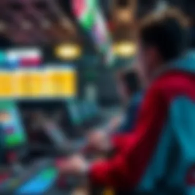 Visual representation of line movements in betting