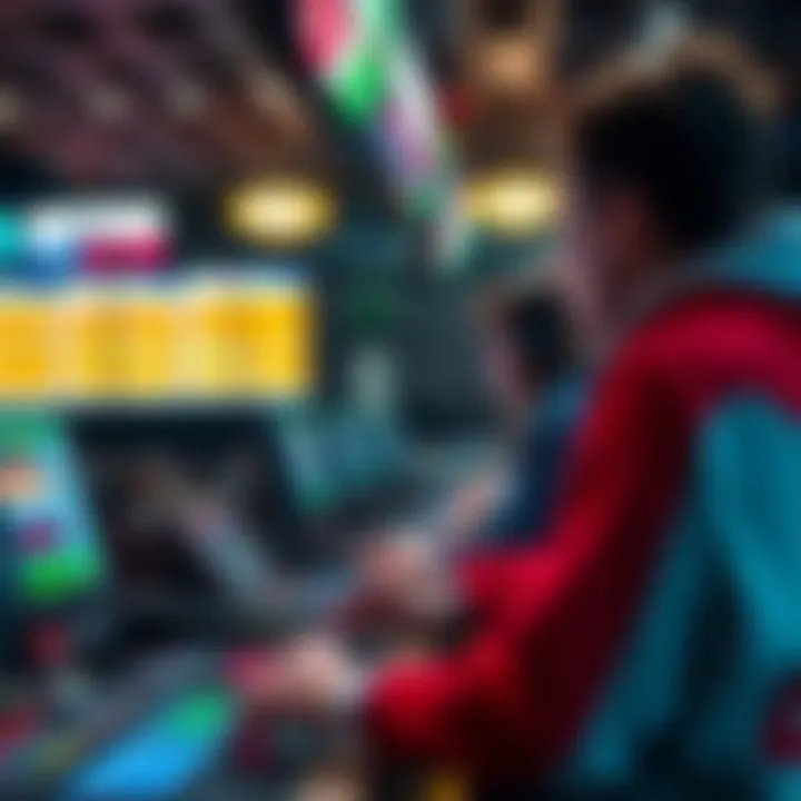 Visual representation of line movements in betting