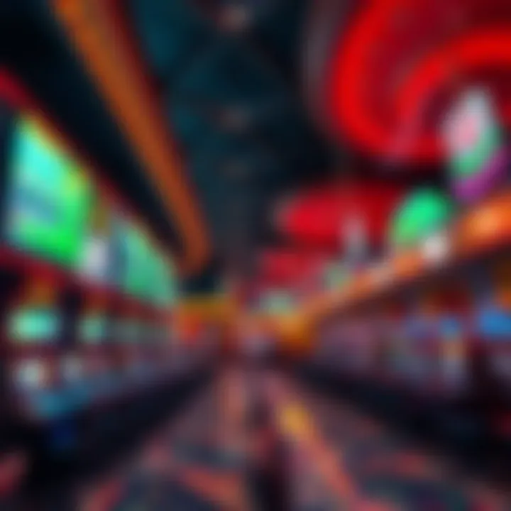 Vibrant Interior of Indiana Grand Sportsbook Interior design showcasing the vibrant atmosphere of the sportsbook