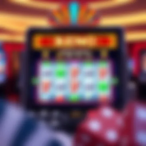 Visual depiction of a vibrant keno video slot interface