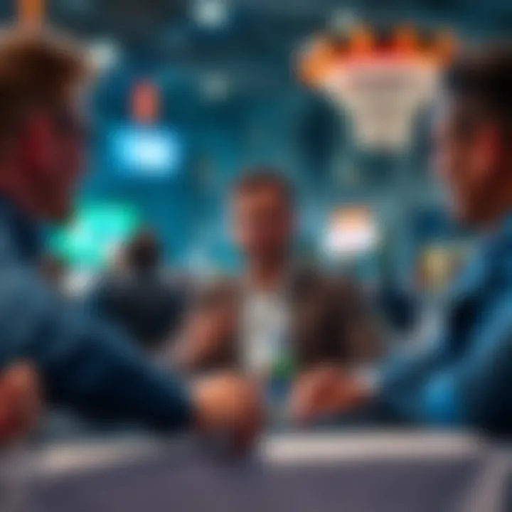 Expert bettors discussing strategies for NCAA basketball wagers