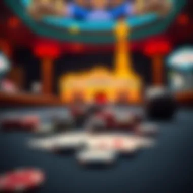 Chips and Cards on a Poker Table Chips and cards on a poker table in Las Vegas