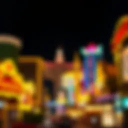 Vibrant nightlife in Las Vegas showcasing illuminated casinos