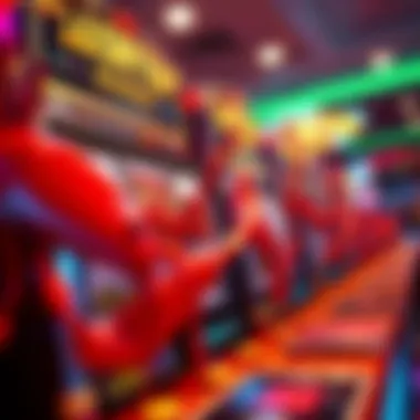 Illustration of gameplay action showcasing the excitement of spinning reels