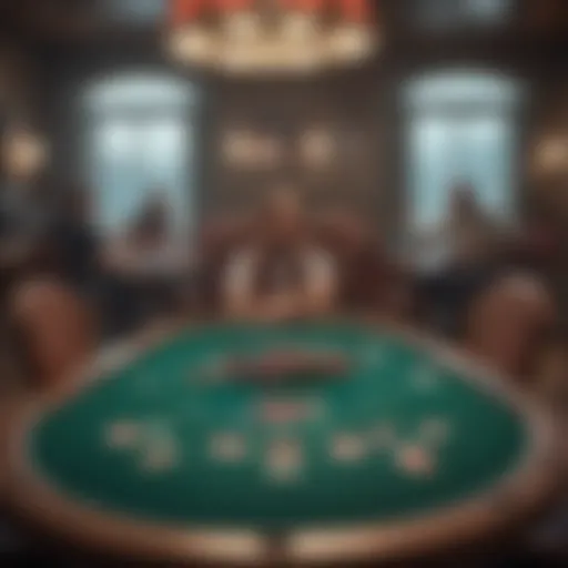 Mississippi Stud Poker table setup