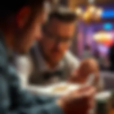 Player analyzing cards in Spades