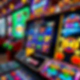 Detailed view of a mobile slot machine interface