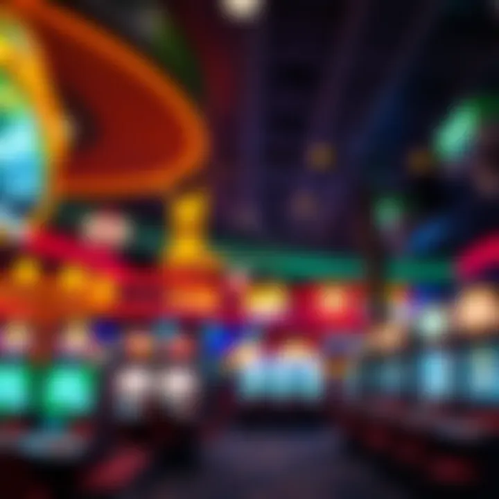 Exciting gaming area with vibrant atmosphere