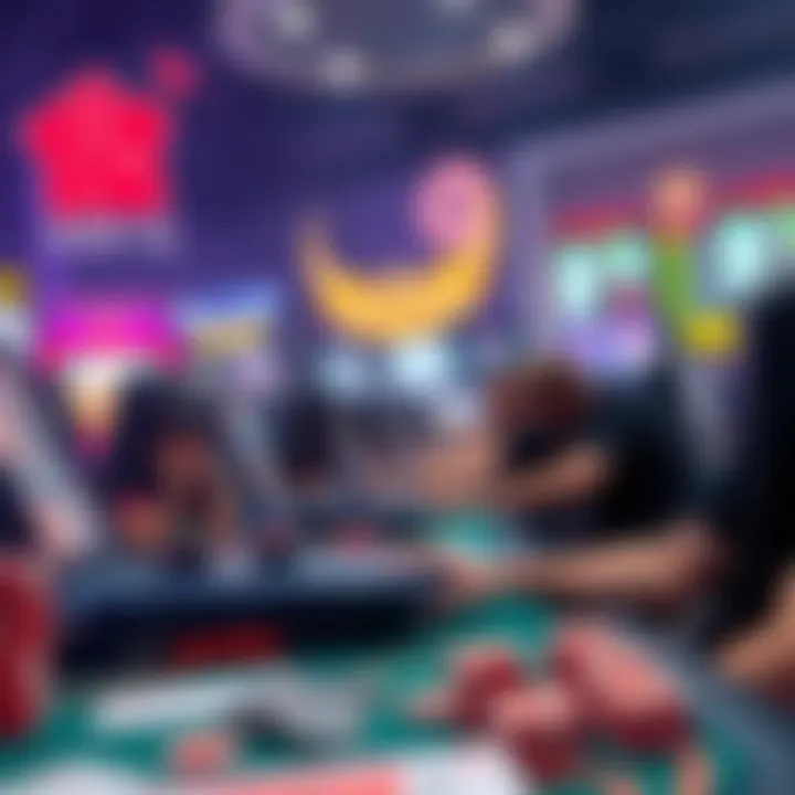 Illustration of diverse online gaming options