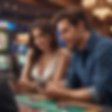 Engagement with MyVegas Mobile Slots User engaging with MyVegas mobile slots on a smartphone