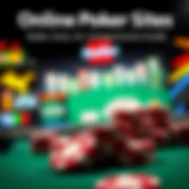 Graphic representation of online poker site features