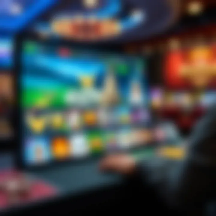 Diverse Games Offered by Online Casinos Online casino interface showcasing games