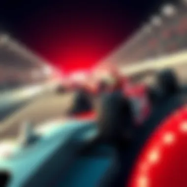 A thrilling moment from the Indy 500 race showcasing high-speed action.