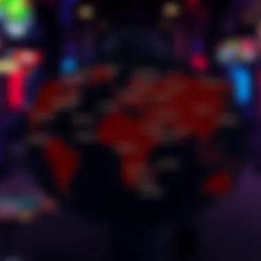 Global Map of Upcoming Poker Tournaments A map showing various live poker tournament locations worldwide