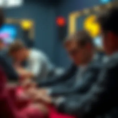 Strategizing in the Heat of Competition A focused player strategizing during a tournament