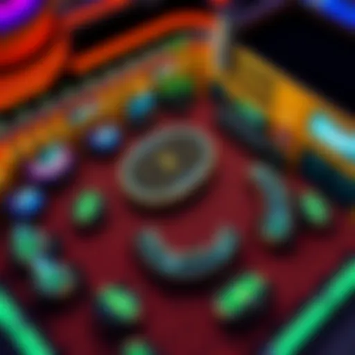 Aerial view of the Ocean Casino Poker Room showcasing the vibrant ambiance and unique layout.