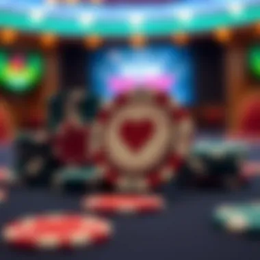 A close-up of an exquisite poker chip set, symbolizing the excitement of the gaming experience.